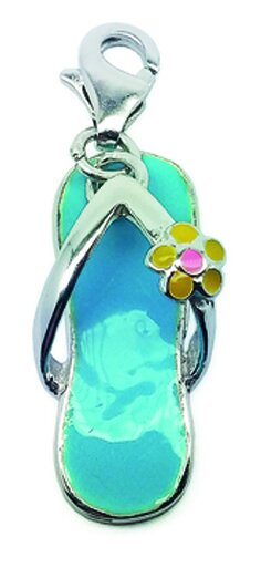 Charm "Flip Flop" 925 Sterlingsilber, emmailliert