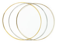 Edelstahl-Halsreif 4-fach, mit 24 ct. Goldauflage, ein...