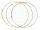 Edelstahl-Halsreif 4-fach, mit 24 ct. Goldauflage, ein Ende offen