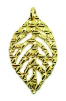 Blatt, 925 Sterlingsilber, vergoldet