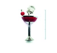 Charm "Cocktail" 925 Sterlingsilber, emmailliert