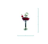 Charm "Cocktail" 925 Sterlingsilber, emmailliert
