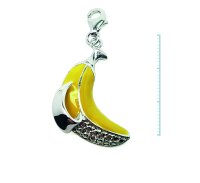 Charm "Banane" 925 Sterlingsilber, emmailliert