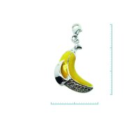 Charm "Banane" 925 Sterlingsilber, emmailliert