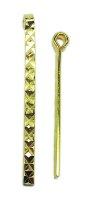 Nadel, 925 Sterlingsilber, vergoldet, 2mm Breit