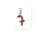 Charm "Zuckerstange rot" 925 Sterlingsilber, emmailliert