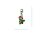 Charm "Zuckerstange Schleife" 925 Sterlingsilber, emmailliert