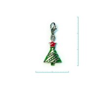 Charm "Tannenbaum", flach, 925 Sterlingsilber,...