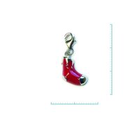 Charm "Stiefel rot" 925 Sterlingsilber,...