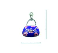 Charm "Handtasche" 925 Sterlingsilber, emmailliert