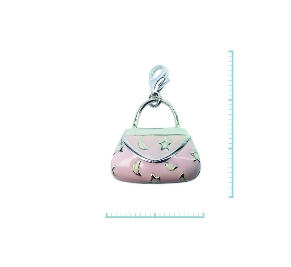 Charm "Abendtasche" 925 Sterlingsilber, emmailliert