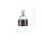 Charm "Streifen-Handtasche" 925 Sterlingsilber, emmailliert