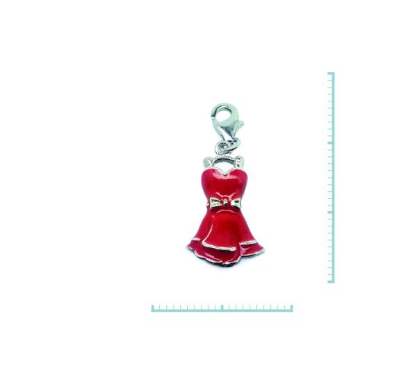 Charm "Kleid" 925 Sterlingsilber, emmailliert