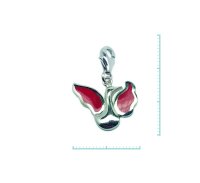 Charm "Abfliegender Schwan" 925 Sterlingsilber,...