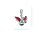 Charm "Abfliegender Schwan" 925 Sterlingsilber, emmailliert