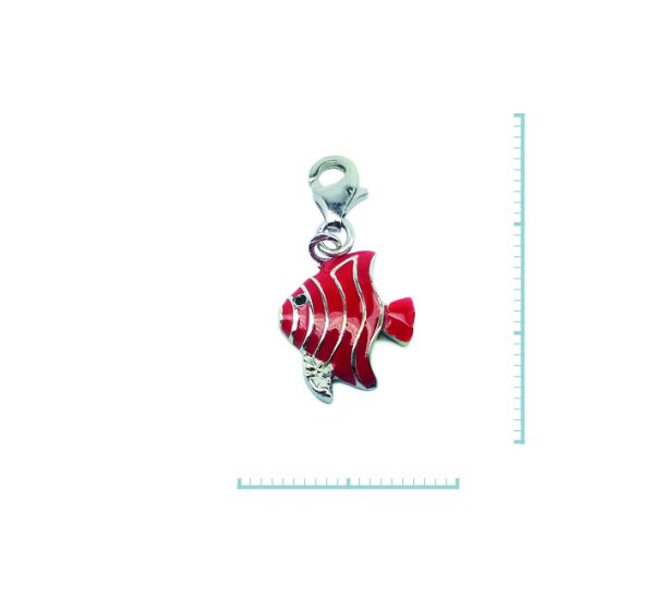 Charm "Skalar-Fisch" 925 Sterlingsilber, emmailliert
