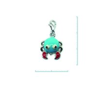 Charm "Krebs" 925 Sterlingsilber, emmailliert