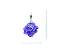 Charm "Blüte" 925 Sterlingsilber, emmailliert