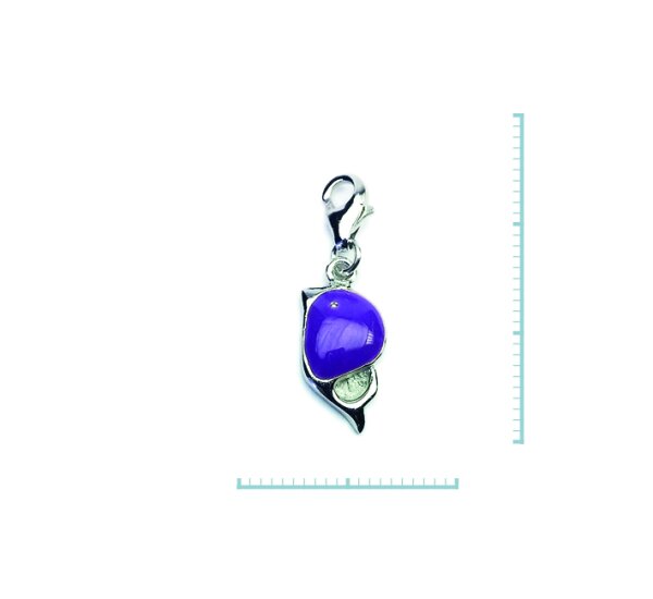 Charm "Fisch, lila" 925 Sterlingsilber, emmailliert