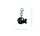 Charm "Fisch, schwarz" 925 Sterlingsilber, emmailliert