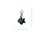 Charm "Fisch, schwarz" 925 Sterlingsilber, emmailliert