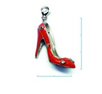 Charm "Stöckelschuh" 925 Sterlingsilber, emmailliert