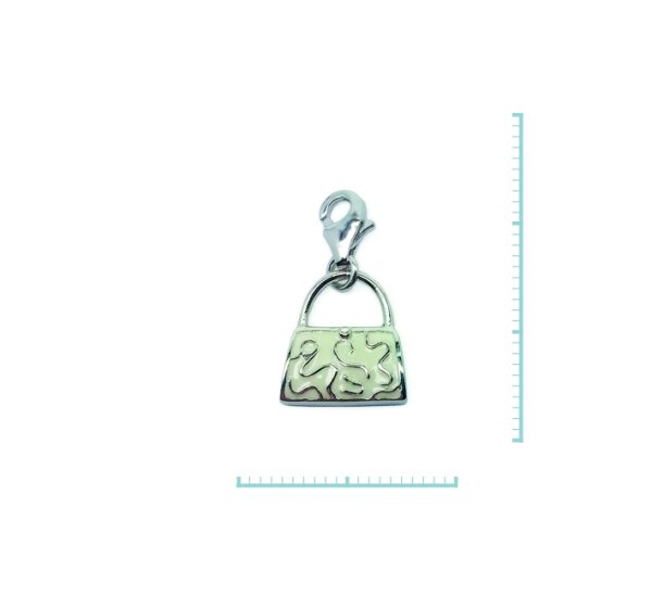 Charm "Tasche" 925 Sterlingsilber, emmailliert