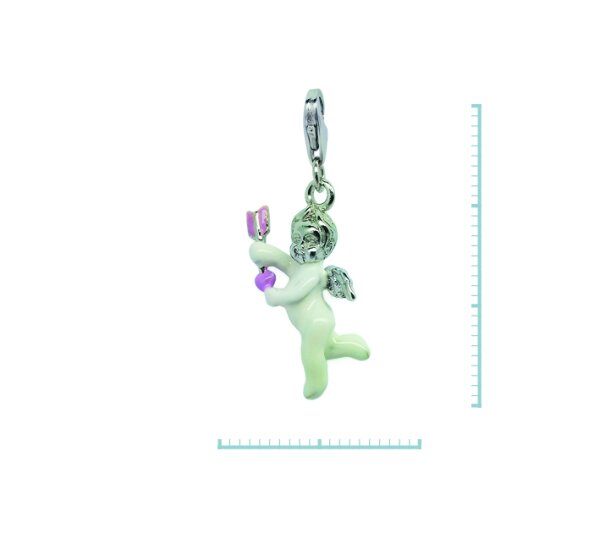 Charm "Cupid" 925 Sterlingsilber, emmailliert