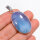 Anhänger, oval, aus 925er Silber, mit Blauquarz