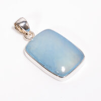 Anhänger, rechteckig, aus 925er Silber, mit Blauquarz