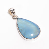 Anhänger, Tropfenform, aus 925er Silber, mit Blauquarz