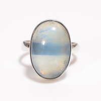 Ring, oval, breit, aus 925er Silber, mit Blauquarz