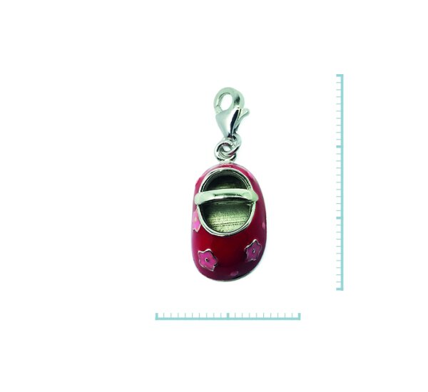 Charm "Kinderschuh" 925 Sterlingsilber, emmailliert