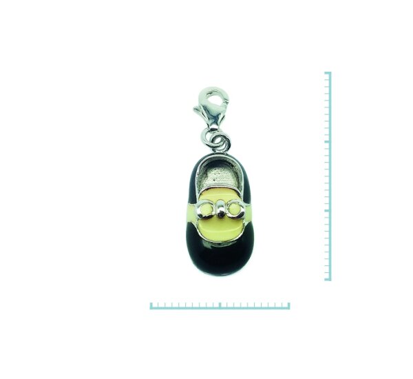 Charm "Kinderschuh" 925 Sterlingsilber, emmailliert