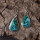 Ohrringe, tropfenform, aus 925er Silber, mit Chrysokoll