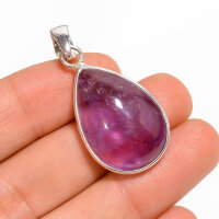 Anhänger, tropfenförmig, aus 925er Silber, mit Amethyst