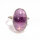Ring, oval, schmal, aus 925er Silber, mit Amethyst