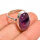 Ring, oval, schmal, aus 925er Silber, mit Amethyst