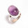 Ring, oval, breit, aus 925er Silber, mit Amethyst
