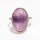 Ring, oval, breit, aus 925er Silber, mit Amethyst