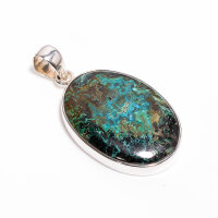 Anhänger, oval, mittel, aus 925er Silber, mit...