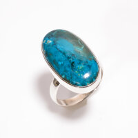 Ring, oval, klein, aus 925er Silber, mit Shattuckit