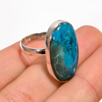 Ring, oval, klein, aus 925er Silber, mit Shattuckit