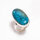 Ring, oval, klein, aus 925er Silber, mit Shattuckit