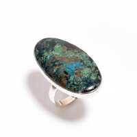 Ring, oval, groß, aus 925er Silber, mit Shattuckit