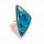 Ring, dreieckig, aus 925er Silber, mit Shattuckit