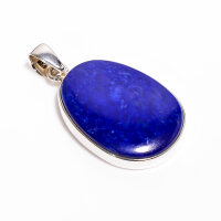 Anhänger, oval, aus 925er Silber, mit Lapislazuli