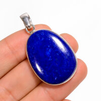 Anhänger, oval, aus 925er Silber, mit Lapislazuli