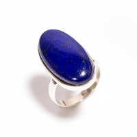 Ring, oval, klein, aus 925er Silber, mit Lapislazuli
