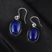 Ohrringe, oval, groß, aus 925er Silber, mit...